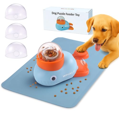 Star&Mi Pet Feeder in Whale-Blue With Mat