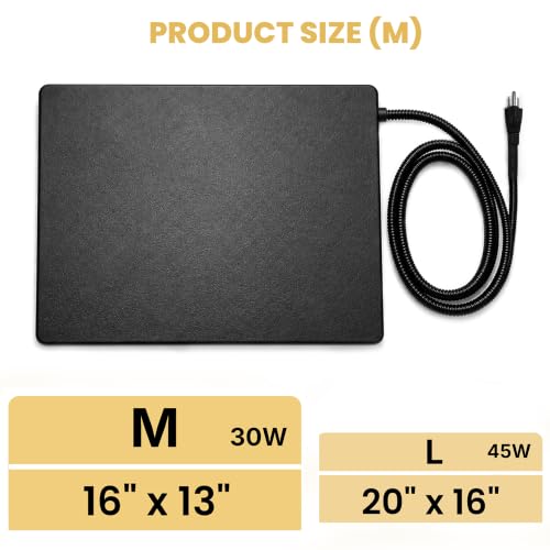 PetTemp Pet Bed Mat in M: 16" x 13", Black