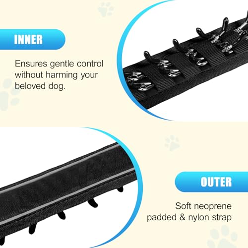 NozlaID Animal Collar in XL(23"-28"), Black