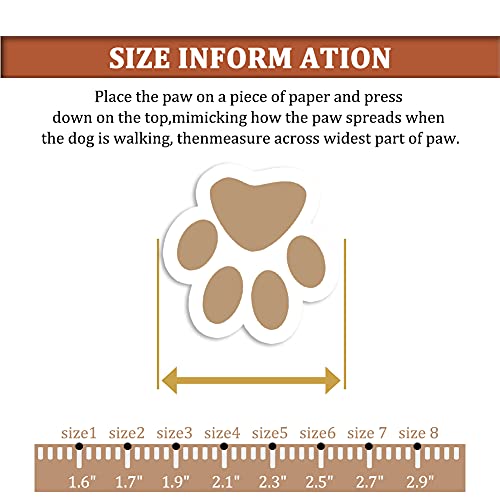CovertSafe& Paw Hoof Protector in Size 1: （2.3''x1.6'')(L*W) for 10-23 lbs, Brown
