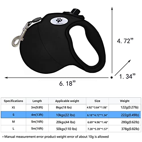CROWN PAWS Leash in Small, Black