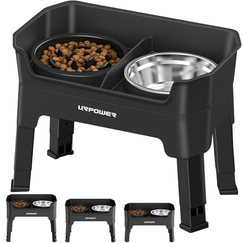URPOWER Pet Feeder in Large, Matte Black