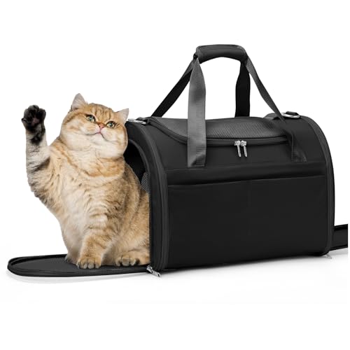 WEPLAN Animal Carrier in 17.9"L x 11.8"W x 12.9"H, Black