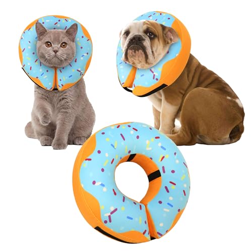 Cneo Animal Recovery Collar Cone in S（neck 4"-7"）, Blue
