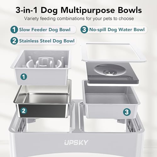 UPSKY Pet Feeder in E-3-in-1 (White)