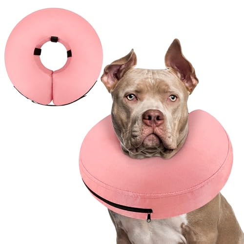Supet Animal Recovery Collar Cone in XXL(Neck 18.5"-23.5"), Solid Pink