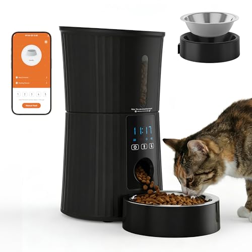 DUMOS Pet Feeder in 4L-WiFi, Modern Black