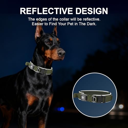 YaoTya Animal Collar in M(15"-18.5"), ArmyGreen