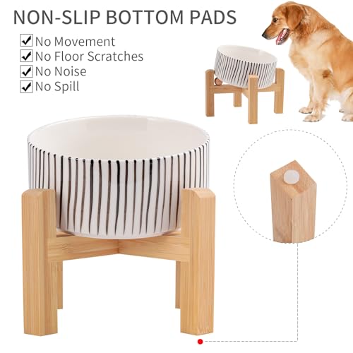 DJJJOOYS Pet Feeder in Slanted Small Dog Bowl, vertical stripe