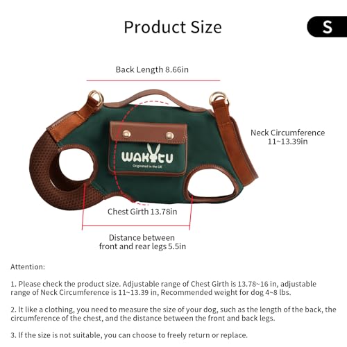 wakytu Animal Harness in Small(4-8 LBS), 1.0 Blue