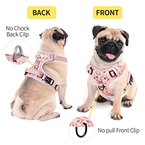 HEELE Animal Harness in XS, Flower-Pink
