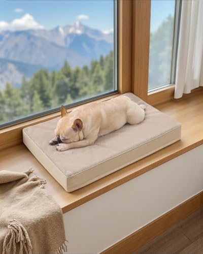 KSIIA Pet Bed Mat in 23.0"L x 17.0"W x 3.0"Th, Khaki