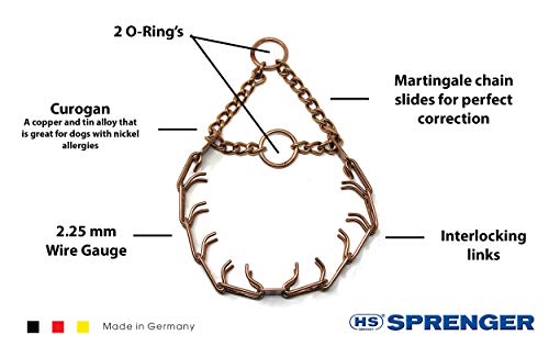 Herm Sprenger Animal Collar in 16in (41cm) x 2.25mm, Gold