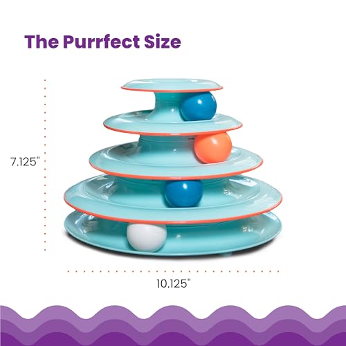 Catstages Pet Toy in One-Size, Chase Meowtain Track Tower