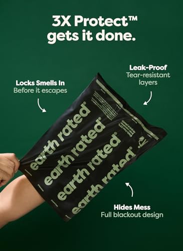 Earth Rated Waste Bag in 1 Count (Pack of 120), Black/White
