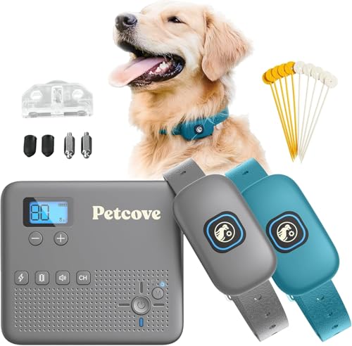 PetCove Animal Collar in 2 Collar Gray & Teal, Gray & Teal