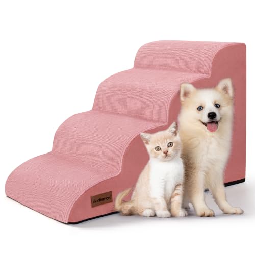 aodisman Animal Stair in Standard 4-Step 17.4"H, Pink