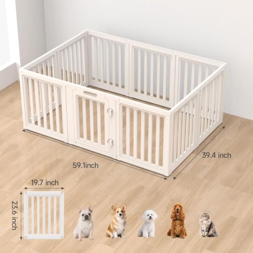 everfront Pet Playpen in 24", White