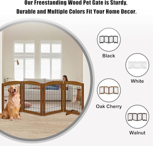 LZRS Temporary Gate in 30"Height-4 Panel, Black