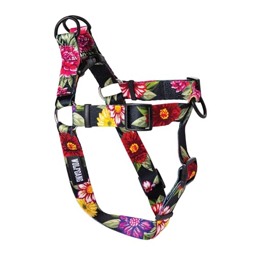 Wolfgang Man & Beast Animal Harness in Small (5/8 Inch x 12-18 Inch), DarkFloral Print