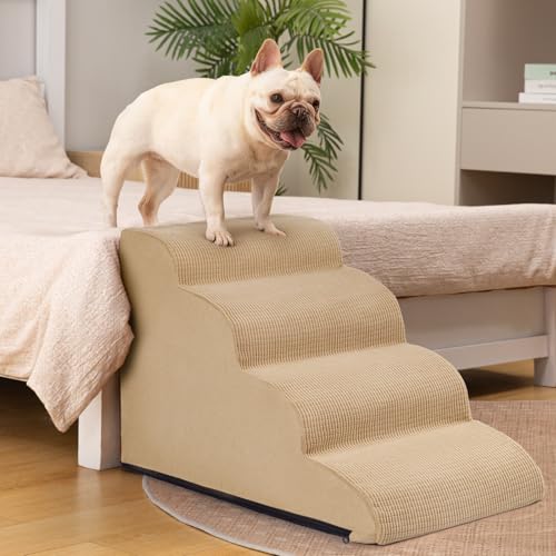 aodisman Animal Stair in Standard 4-Step 17.4"H, Khaki