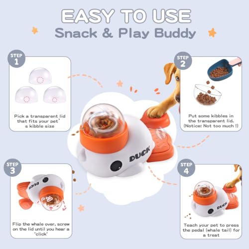 Star&Mi Pet Feeder in Duck-White