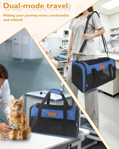 Petux Animal Carrier in 17.0"L x 11.0"W x 9.5"H, Blue