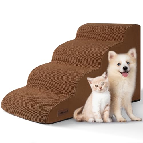 aodisman Animal Stair in Standard 4-Step 17.4"H, Brown