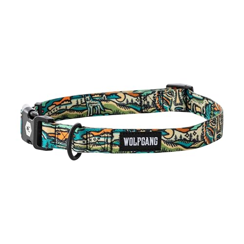 Wolfgang Man & Beast Animal Collar in Small (5/8 Inch x 8-12 Inch), WildWolf Print