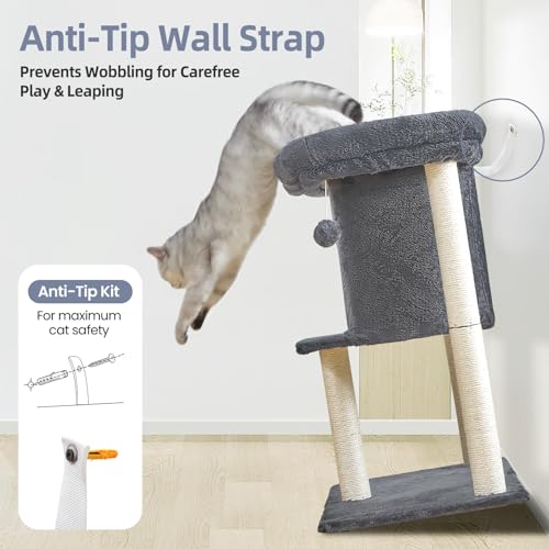 Feliskyn Pet Activity Structure in 28 Inches, Dark Grey