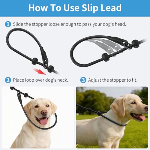kazazoo Leash in Adjustable, 5.5ft to 8.5ft, Black