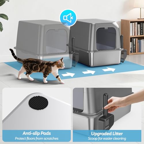 WoofiGo Litter Box in Extra Large, 14 - Light Gray (Pack of 1)
