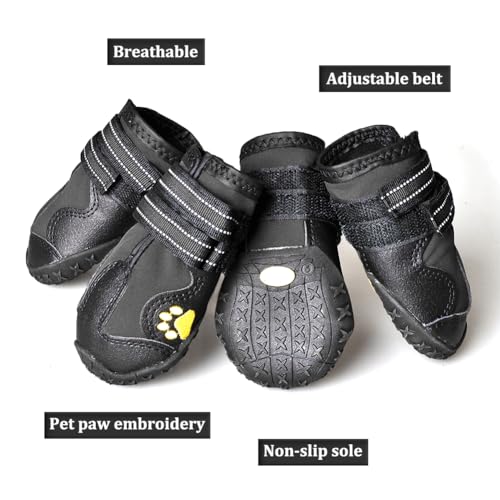 CovertSafe& Paw Hoof Protector in Size 1: （2.3''x1.6'')(L*W) for 10-23 lbs, Black