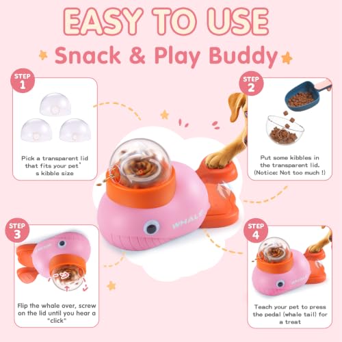 Star&Mi Pet Feeder in Whale-Pink