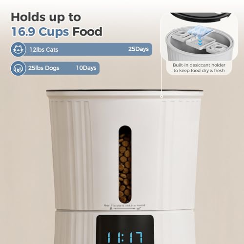 DUMOS Pet Feeder in 4L-WiFi, Modern White