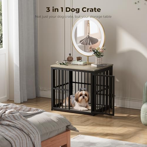 Lyromix Animal Cage in 26.9"L x 20.9"W x 24.0"H, Ancient gray