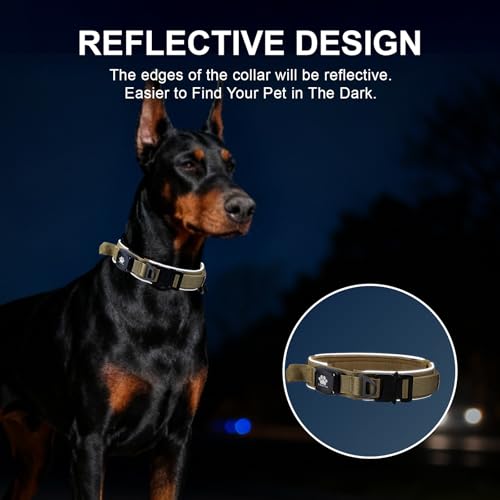 YaoTya Animal Collar in M(15"-18.5"), Khaki