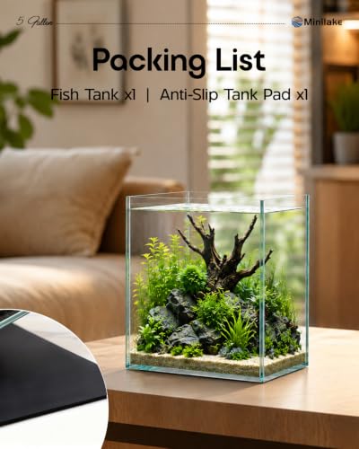 minilake Vivarium in 5 Gallon Vertical, Transparent