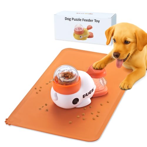 Star&Mi Pet Feeder in Duck-White With Mat