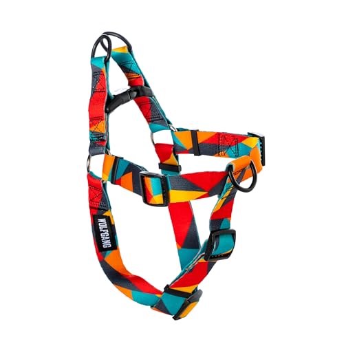 Wolfgang Man & Beast Animal Harness in Medium (5/8 Inch x 16-24 Inch), ShatterShapes Print