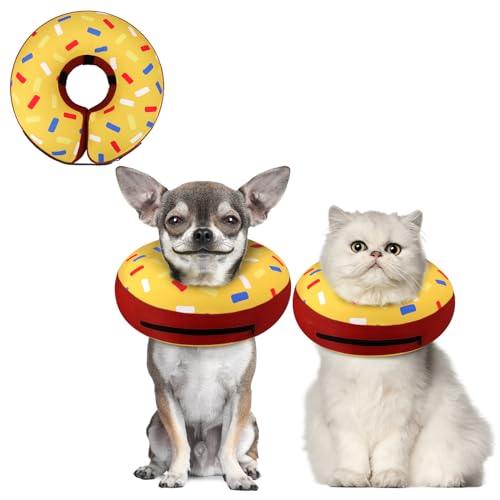 Supet Animal Recovery Collar Cone in XS(Neck 4"-7"), Donut Yellow