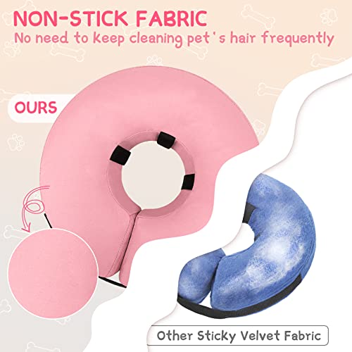 Supet Animal Recovery Collar Cone in XS(Neck 4"-7"), Solid Pink