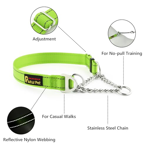 PLUTUS PET Animal Collar in Small, Lime Green