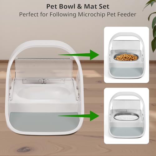 Baofum Pet Feeder in Silver Bowls