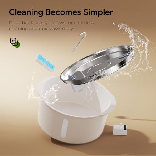 PEKTACO Animal Water Dispenser in silvery