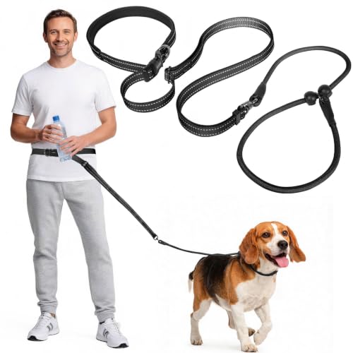 kazazoo Leash in Adjustable, 5.5ft to 8.5ft, Black