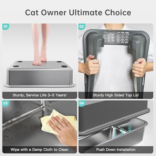 WoofiGo Litter Box in X-Large, 5 - Dark Gray (Pack of 1)