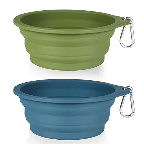 SLSON Pet Feeder in Avocado Green+Dark Green
