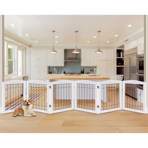 LZRS Temporary Gate in 24"Height-6 Panel, White
