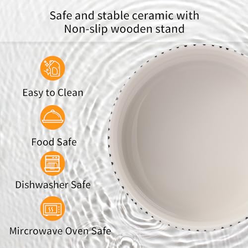 DJJJOOYS Pet Feeder in Slanted Small Dog Bowl, vertical stripe